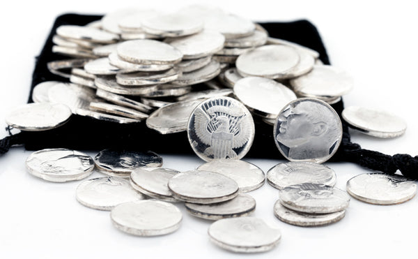 90% Silver Quarter Half & Dollar Coin 10+ ounces Center Cut Out Scrap Hand pour
