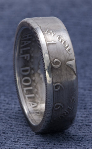 1966 JFK Kennedy Silver US Half Dollar Coin Rings Sizes 7-17 51 Year Wedding Anniversary 51st Birthday Gift 40% Silver Coin Ring Double Side