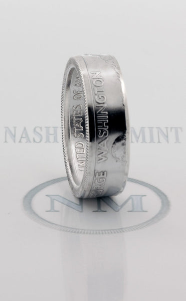 1982 Silver Coin Ring George Washington 90% Silver Proof Half Dollar Wedding Band Size 7-17 35th Birthday Gift 35 Year Anniversary Rings
