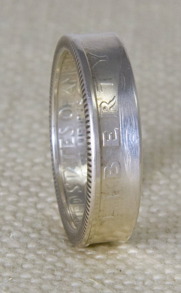 1993 Washington US Quarter Dollar Coin Ring Band 90% Silver Sizes 3-13 23rd Birthday Gift 24 Year Wedding Anniversary